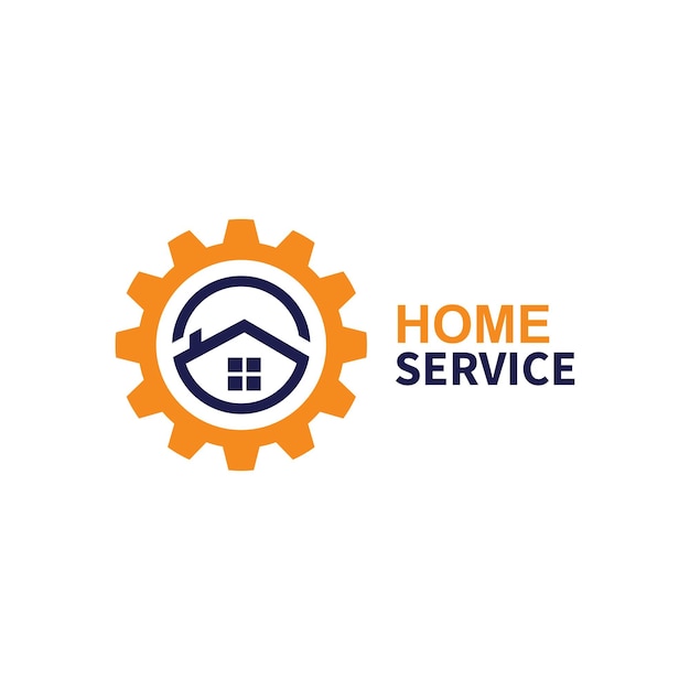 Diseño de logotipo de servicio doméstico Ilustración vectorial plantilla de logotipo del equipo doméstico