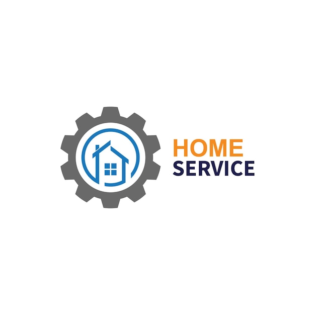 Diseño de logotipo de servicio doméstico Ilustración vectorial plantilla de logotipo del equipo doméstico