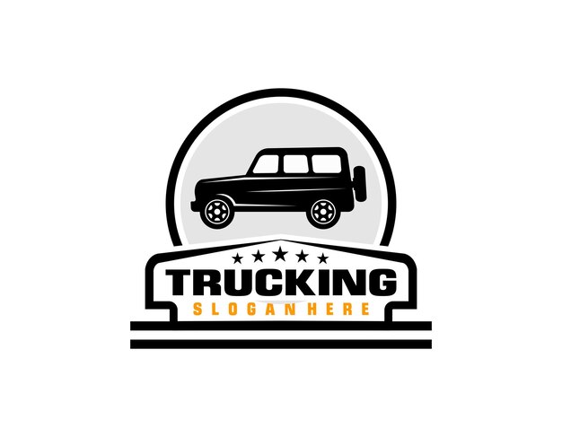 Diseño de logotipo de servicios de entrega de carga elemento de diseño de icono de vector de carga trans