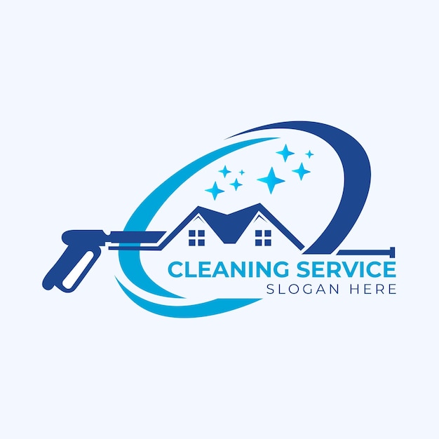 Diseño del logotipo de los servicios de limpieza fresca para su empresa Ilustración vectorial del logotipo vectorial