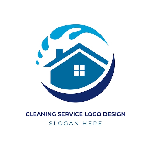 Diseño del logotipo de los servicios de limpieza fresca para su empresa Ilustración vectorial del logotipo vectorial