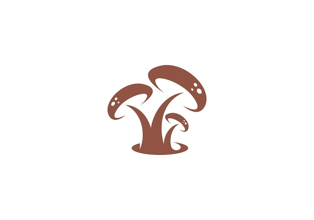 diseño de logotipo de setas agricultura naturaleza diseño vectorial de símbolos de alimentos