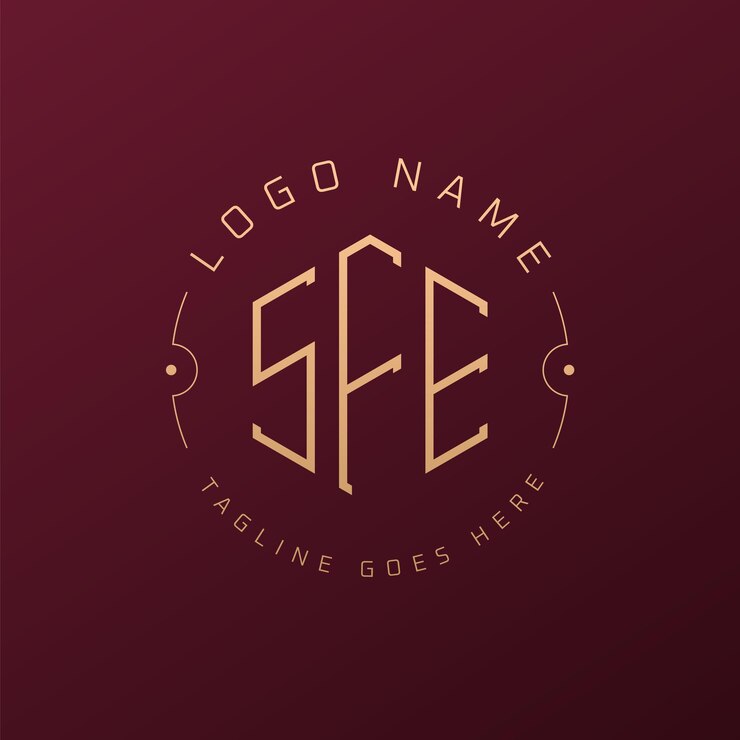Vector diseño de logotipo sfe de lujo letra elegante sfe monograma logotipo minimalista poligono sfe template de diseño de logotipo