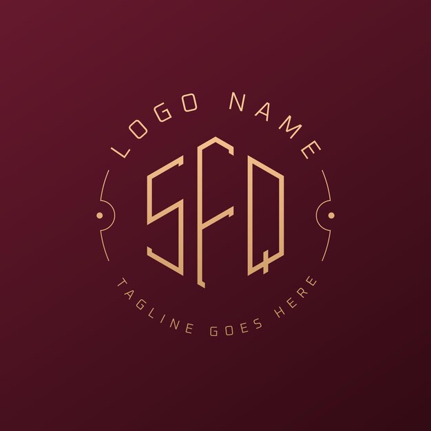 Diseño de logotipo de SFQ de lujo Letra elegante Monograma de SFQ Logotipo minimalista Poligono Estampa de diseño de logotipo SFQ