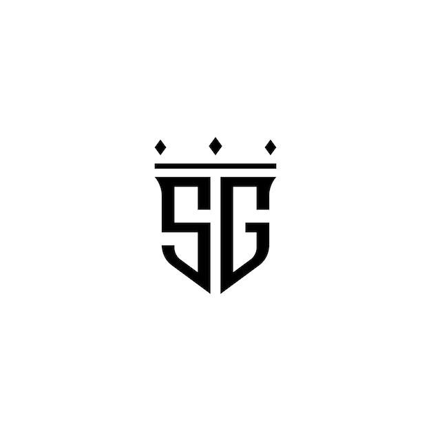 El diseño del logotipo SG monograma letra texto nombre símbolo monocromo logotipo carácter alfabeto logotipo simple