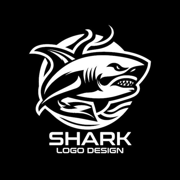 Diseño del logotipo de Shark Vector