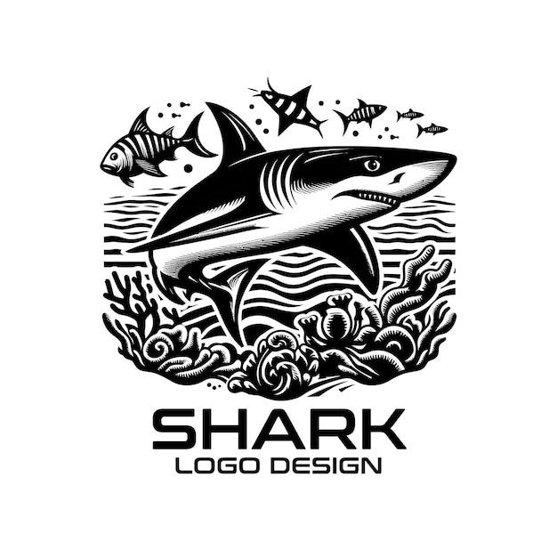 Diseño del logotipo de Shark Vector