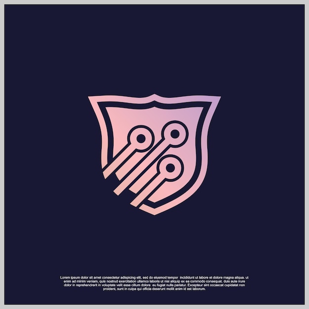 Diseño de logotipo Shiled con concepto único Vector Premium