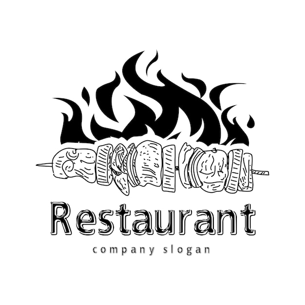 Diseño del logotipo de Shish kebab