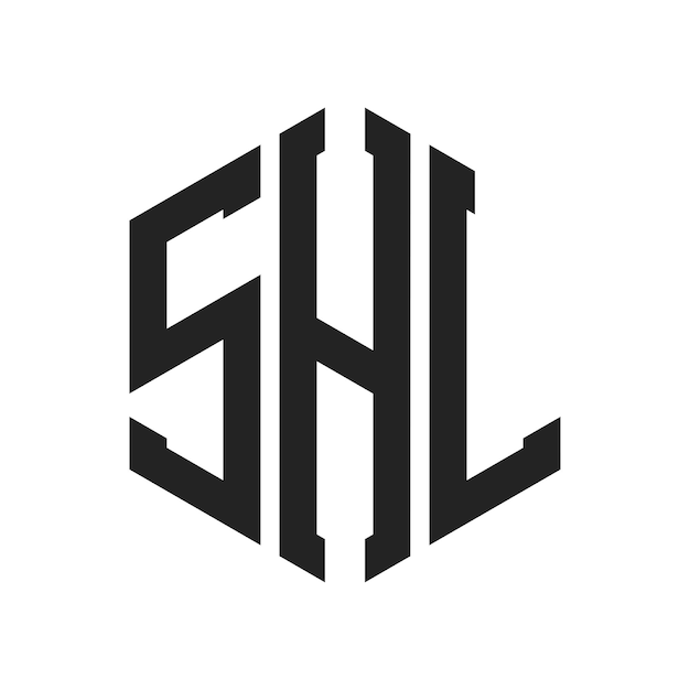 Diseño del logotipo SHL Letra inicial SHL Monograma Logotipo con forma de hexágono