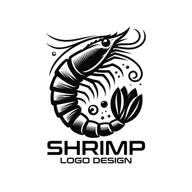 Diseño del logotipo de Shrimp Vector