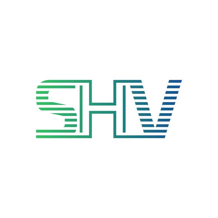 Vector diseño de logotipo de shv carta moderna shv minimalista profesional y versátil icono de marca para la identidad empresarial