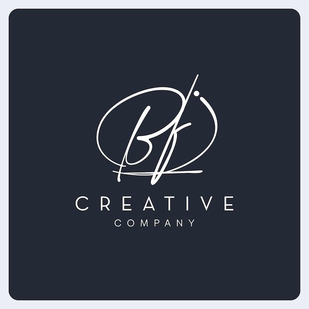 Diseño de logotipo Signature BF, logotipo creativo de carta de firma para empresas, empresas, etc.