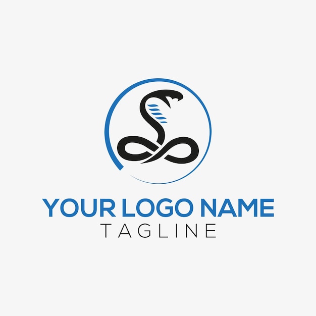 diseño de logotipo de signo de icono de serpiente con formato vectorial.