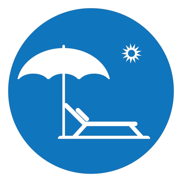 diseño del logotipo de la silla de playa