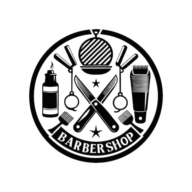 diseño de logotipo de silueta en blanco y negro
