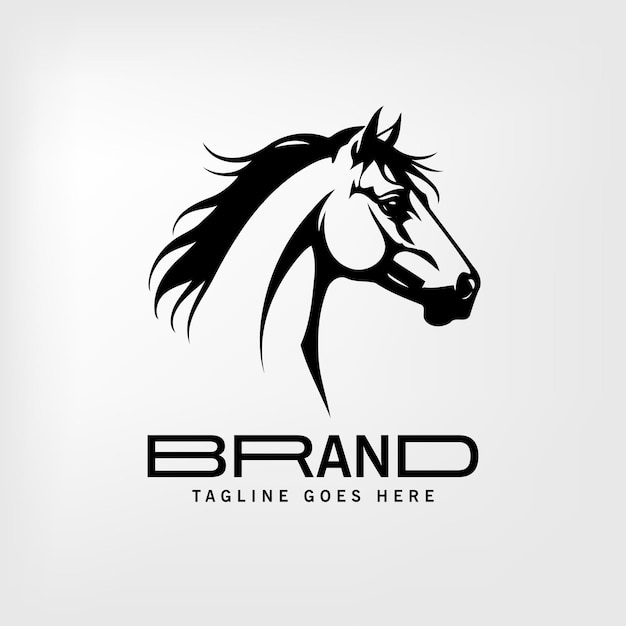 diseño de logotipo de silueta de caballo vectorial libre