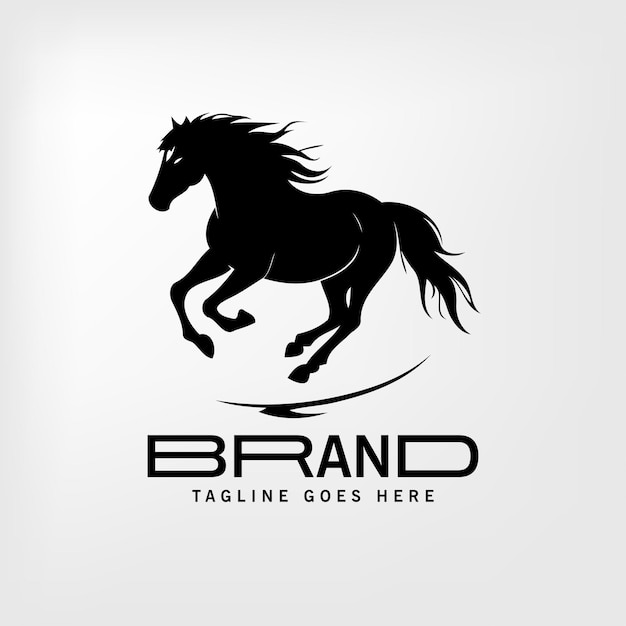 diseño de logotipo de silueta de caballo vectorial libre