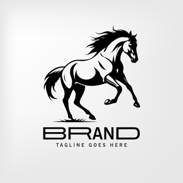 diseño de logotipo de silueta de caballo vectorial libre