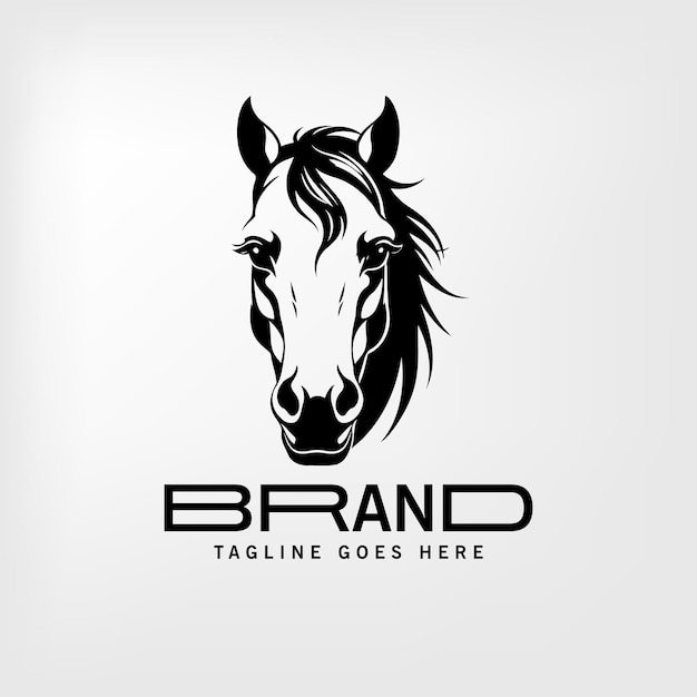 diseño de logotipo de silueta de caballo vectorial libre