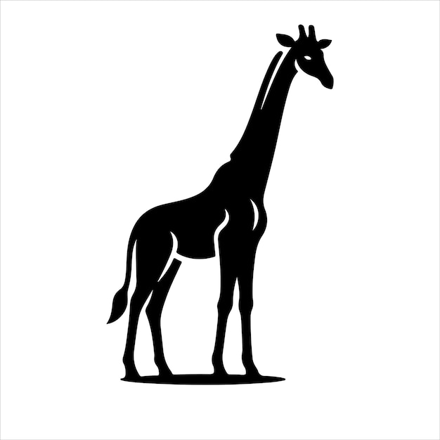 diseño de logotipo de silueta de jirafa