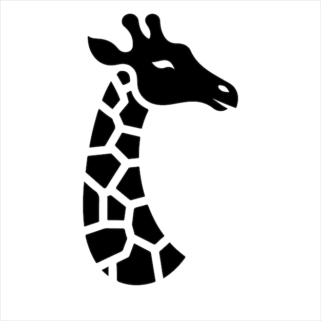 diseño de logotipo de silueta de jirafa