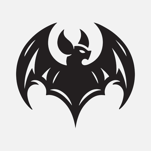 Diseño de logotipo de silueta de murciélago cautivador