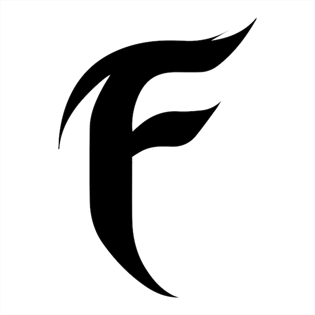 Diseño del logotipo de silueta negra de la letra Q con fondo blanco