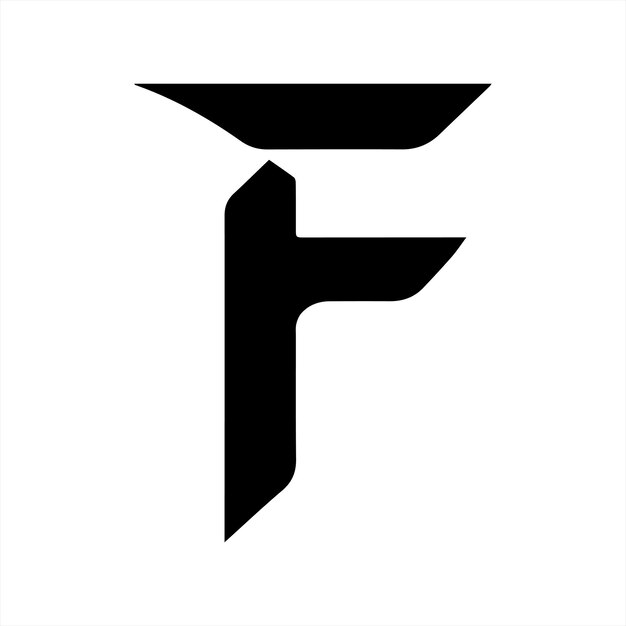 Diseño del logotipo de silueta negra de la letra Q con fondo blanco