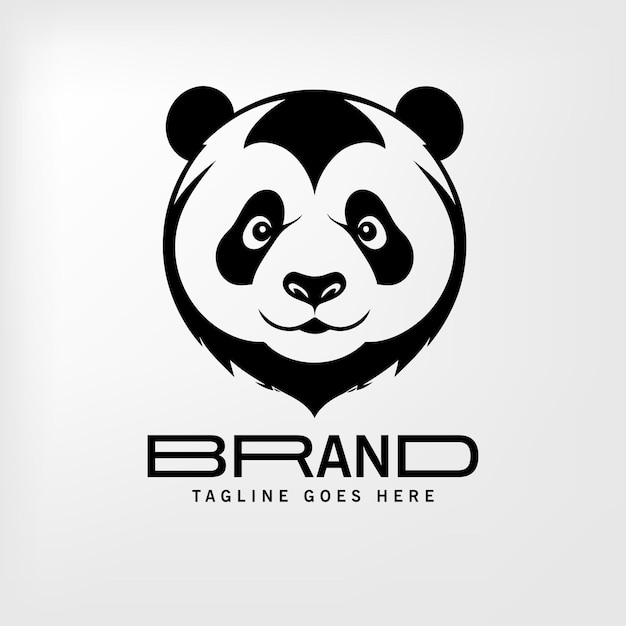 diseño de logotipo de silueta de panda vectorial libre