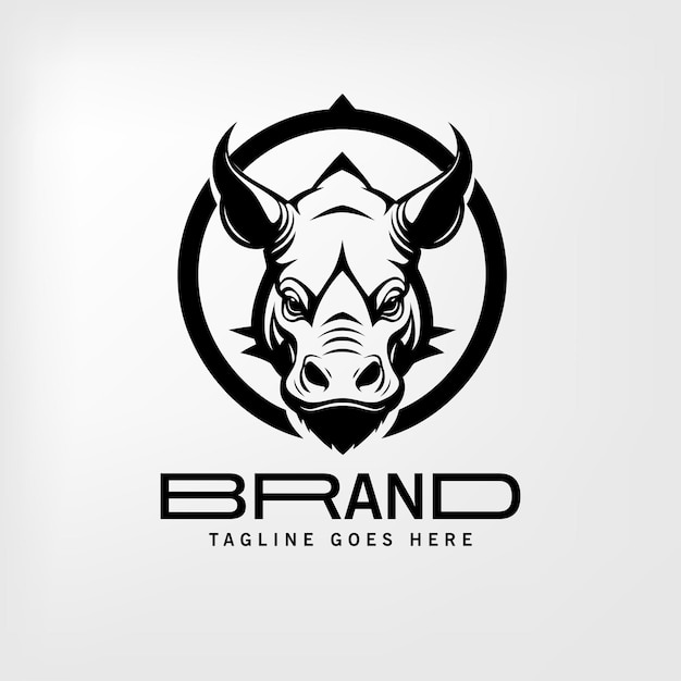 diseño de logotipo de silueta de vaca vectorial libre