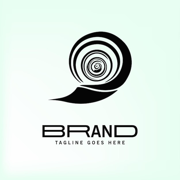 diseño de logotipo de silueta vectorial de caracoles