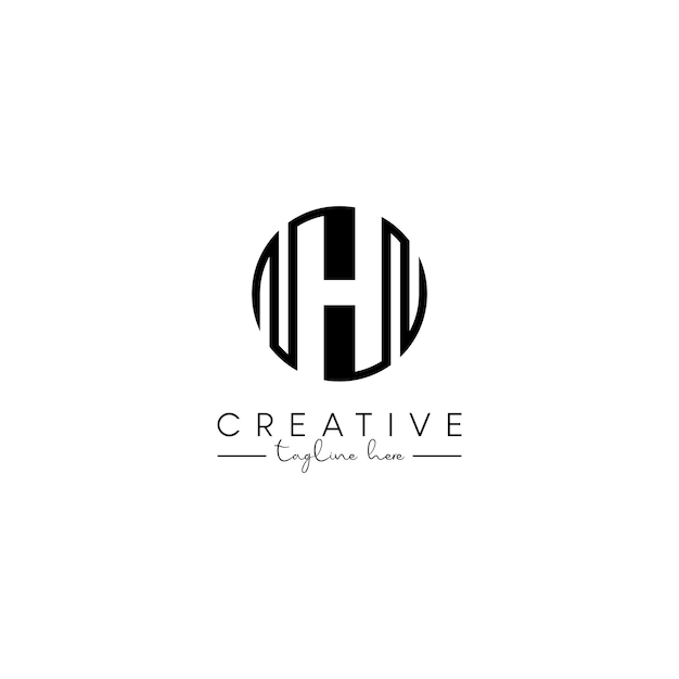 Diseño de logotipo simbólico elegante y creativo basado en la inicial de la letra H