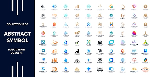 Diseño de logotipo de símbolo abstracto para la marca