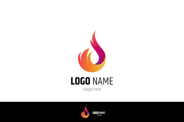 Diseño de logotipo de símbolo de fuego simple