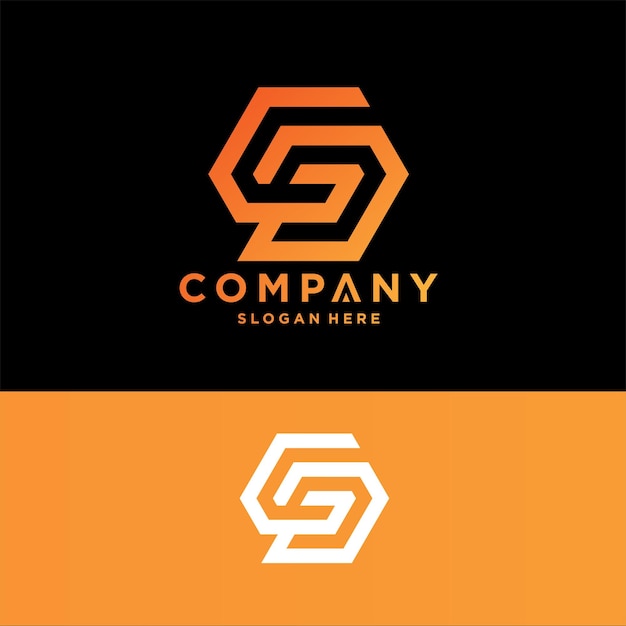 diseño del logotipo del símbolo inicial sp