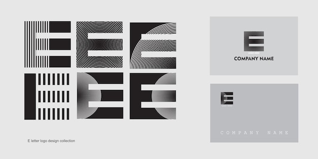 Diseño de logotipo de símbolo de letra E minimalista moderno