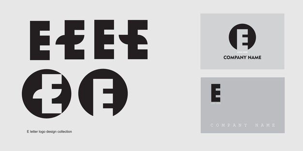 Diseño de logotipo de símbolo de letra E minimalista moderno