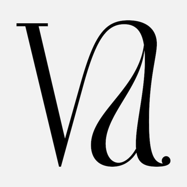 diseño del logotipo del símbolo de la letra inicial va
