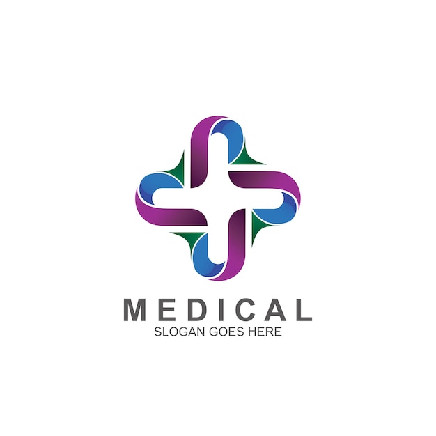 Diseño de logotipo de símbolo médico