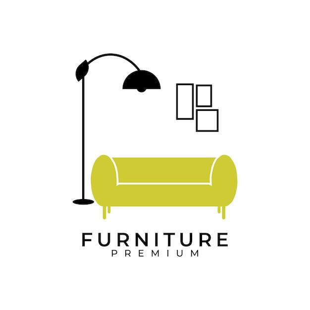 Diseño de logotipo de símbolo de muebles modernos