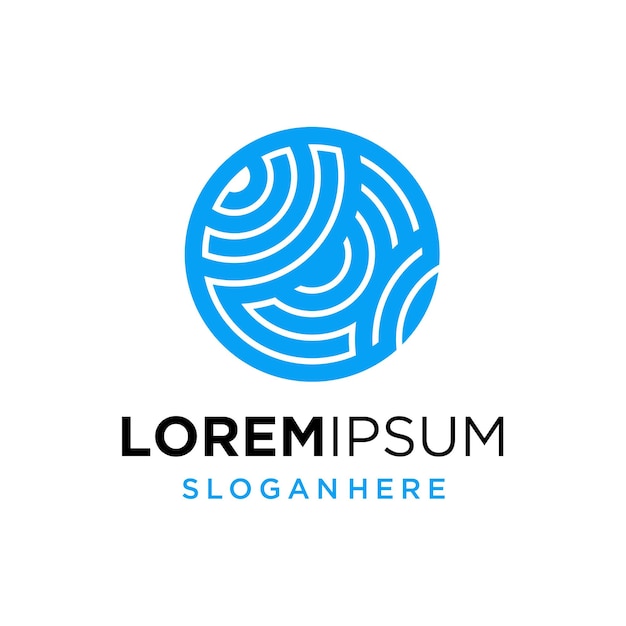 Diseño de logotipo de símbolo de ojo de círculo geométrico moderno creativo