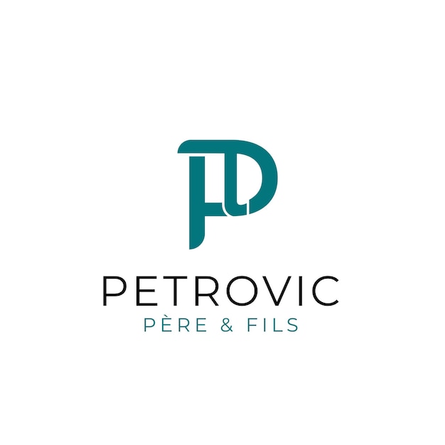 Diseño del logotipo del símbolo pi logotipo del vector del símbolo pi