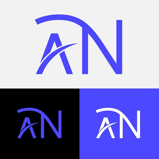 un diseño de logotipo símbolo vector abstract monograma letra inicial