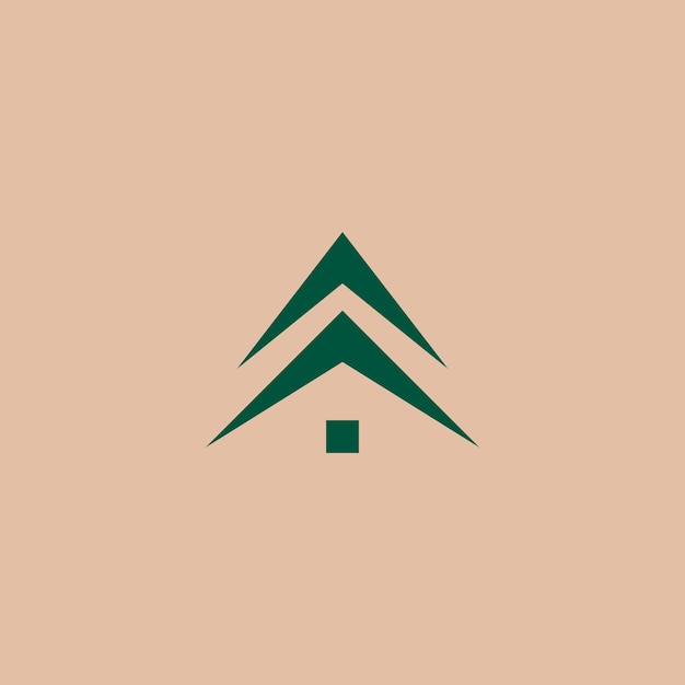 diseño de logotipo simple arriba y techo