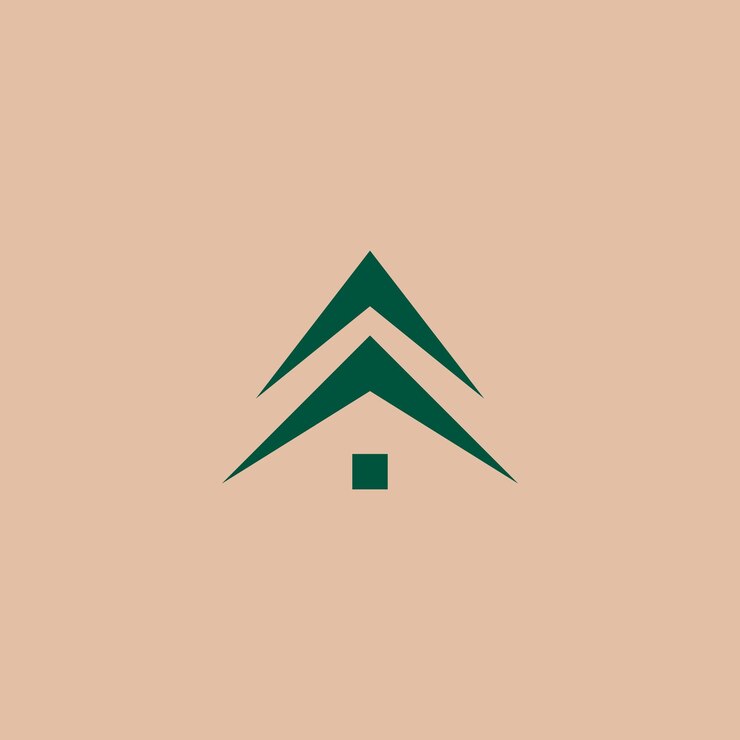 diseño de logotipo simple arriba y techo