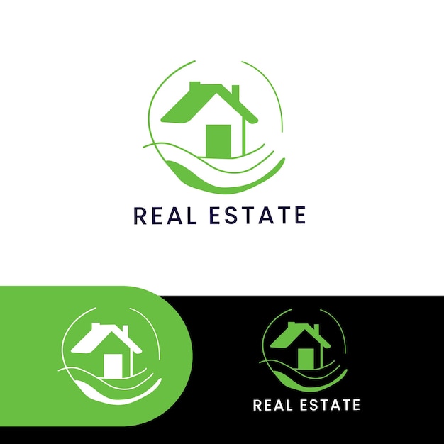 Diseño de logotipo simple de bienes raíces