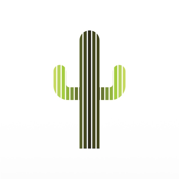 Un diseño de logotipo simple de un cactus
