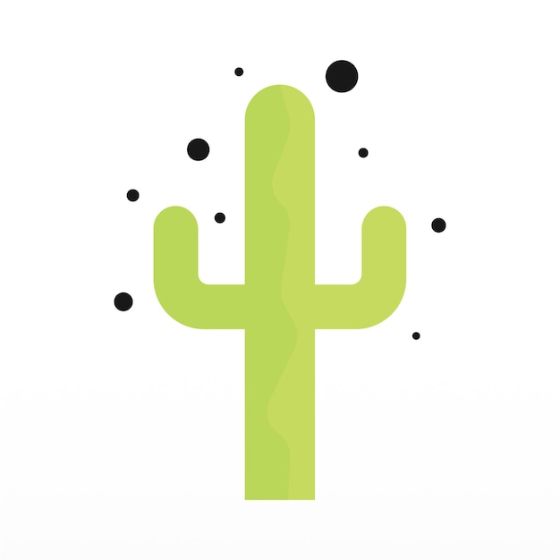 Un diseño de logotipo simple de un cactus