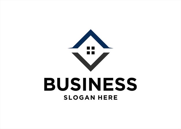 diseño de logotipo simple de construcción de viviendas